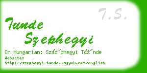 tunde szephegyi business card